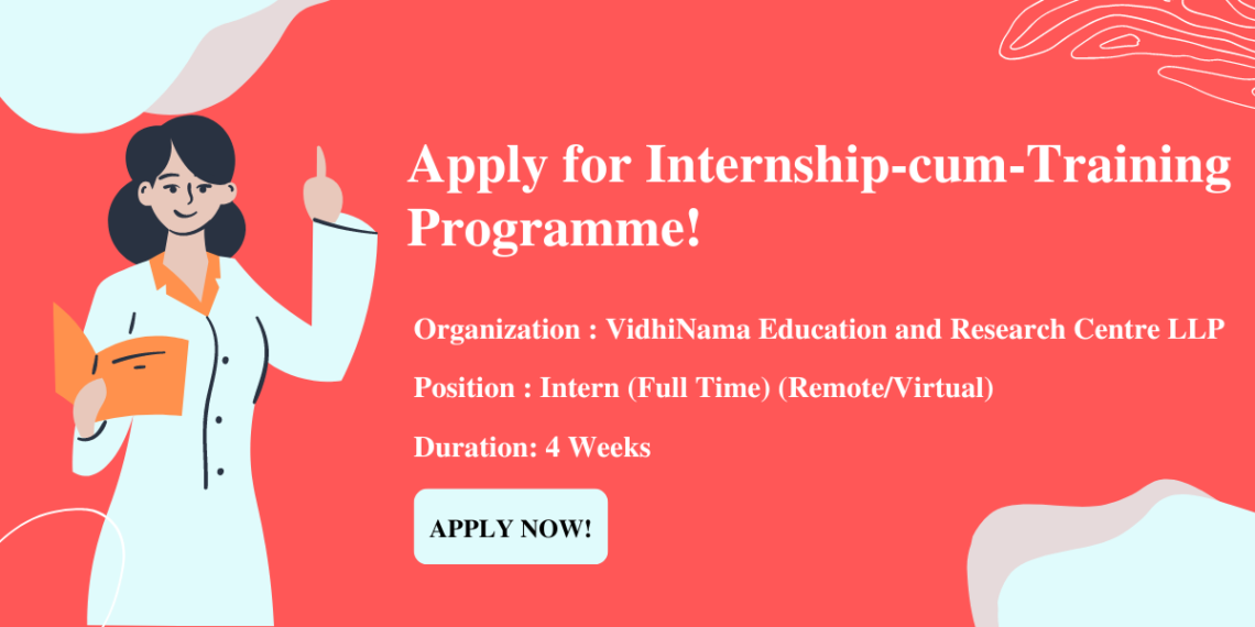 call for interns for internship-cum-training programme!